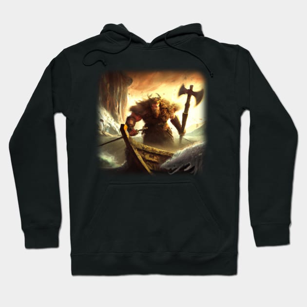 Viking warrior going to war Hoodie by Perryfranken